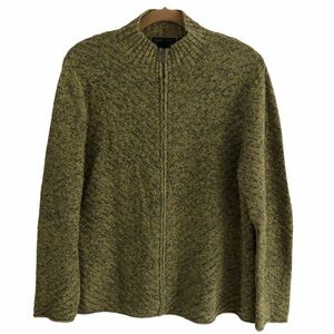 Nomadic Traders Sweater Zip Front MockNeck Green XL